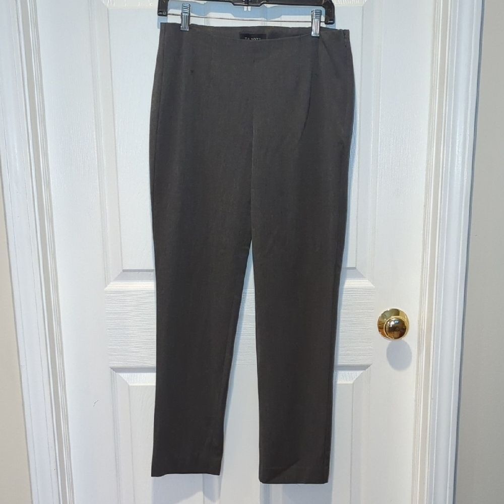 Quiet Luxury Dark Academia Gray Career Pants Talbots Size 4 Straight Leg